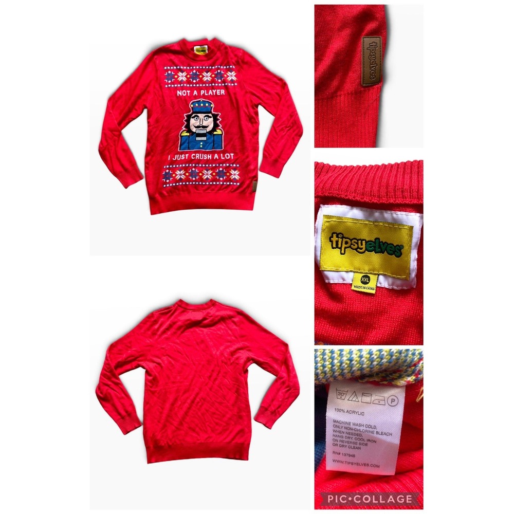 Lot of 5 Mens Christmas Ugly Sweaters Tipsy Elves Trex Star Wars Storm Troopers - Picture 6 of 7